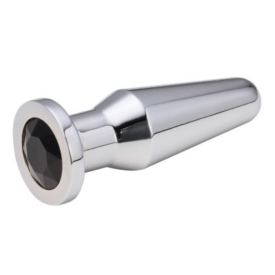 Анальная пробка Anal Plug Silver Black L