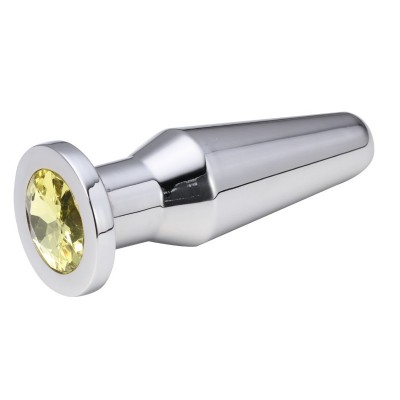 Анальная пробка Anal Plug Silver Yellow L Анальная пробка Anal Plug Silver Yellow L