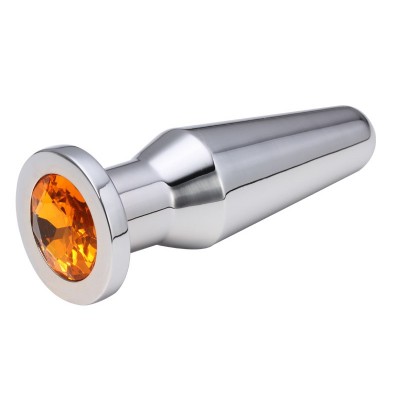 Анальная пробка Anal Plug Silver Orange L