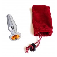 Анальная пробка Anal Plug Silver Orange L