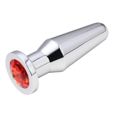 Анальная пробка Anal Plug Silver Ruby L