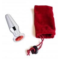 Анальная пробка Anal Plug Silver Ruby L