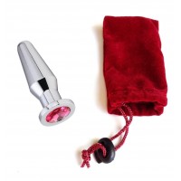 Анальная пробка Anal Plug Silver Fuchsia L