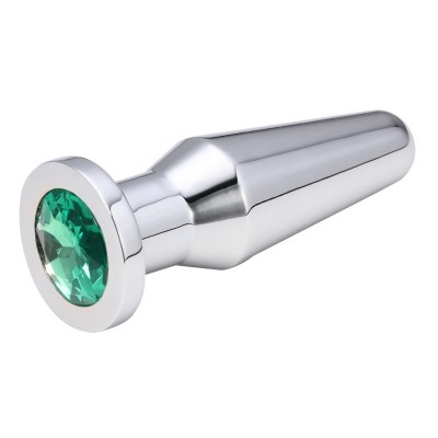 Анальная пробка Anal Plug Silver Green L
