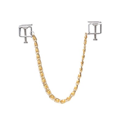 Квадратные зажимы с цепочкой Gold and Yellow