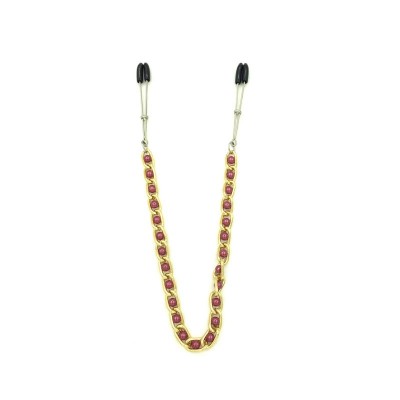 Длинные зажимы на соски Gold and Pink
