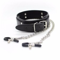 Ошейник с зажимами для сосков Ошейник с зажимами для сосков