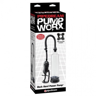 Вакуумная помпа для пениса Pump Worx Rock Hard Power Pump Вакуумная помпа для пениса Pump Worx Rock Hard Power Pump