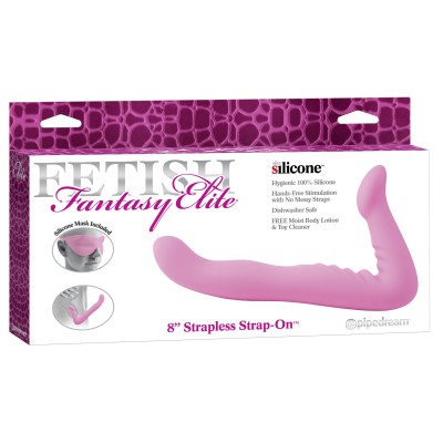 Страпон безремневой FF Elite 8" Strapless Strap-On Pink Страпон безремневой FF Elite 8" Strapless Strap-On Pink